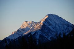 01 Sunrise On Goat Range From Trans Canada Highway Just After Leaving Banff Towards Lake Louise In Winter